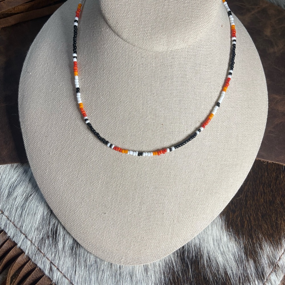 Serape seed bead choker || If I Were the Devil